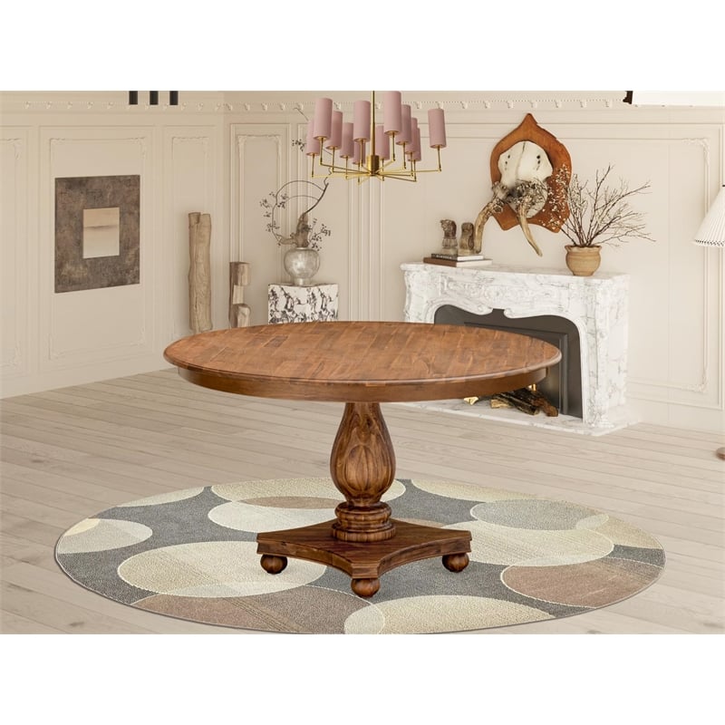 East West Furniture Ferris Modern Kitchen Table in Walnut Finish