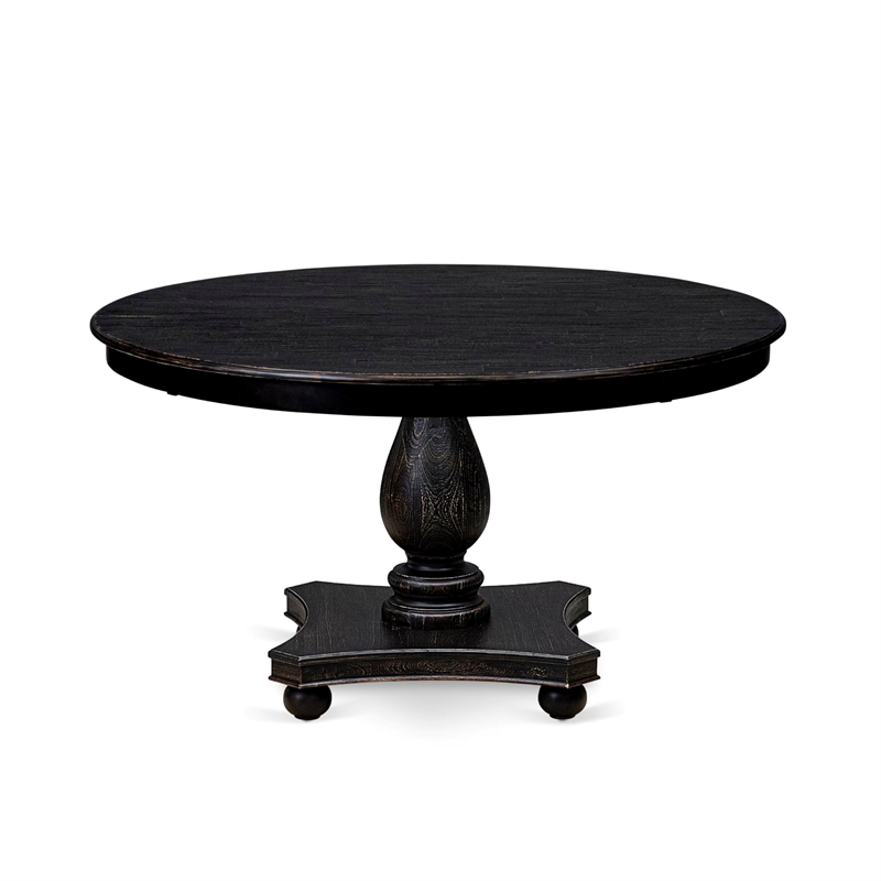 East West Furniture Ferris Modern Kitchen Table in Black Finish