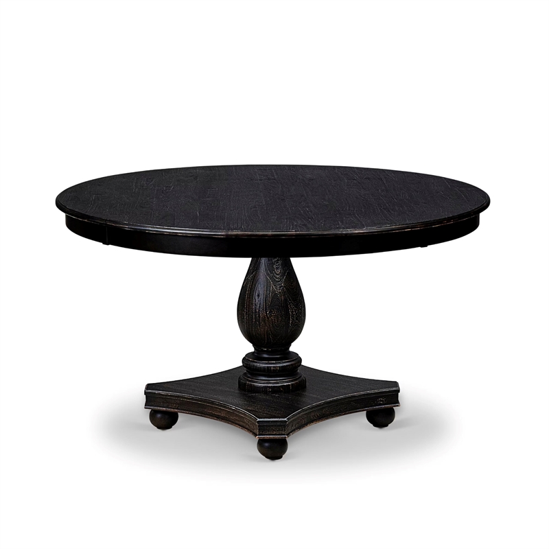 East West Furniture Ferris Modern Kitchen Table in Black Finish