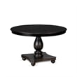 East West Furniture Ferris 7 Piece Round Kitchen Table Set in Black Finish