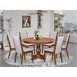 East West Furniture Ferris 7-Piece Kitchen Table Set in Walnut Finish