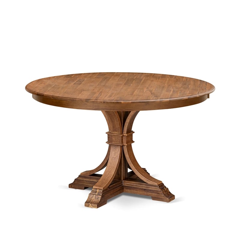 East West Furniture Ferris 5-Piece Mid-Century Dining Table Set in Walnut Finish