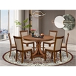 East West Furniture Ferris 7-Piece Kitchen Table Set in Walnut Finish