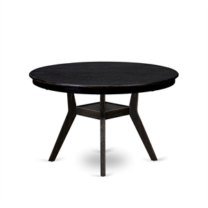 East West Furniture Ferris Modern Dining Table in Black Finish