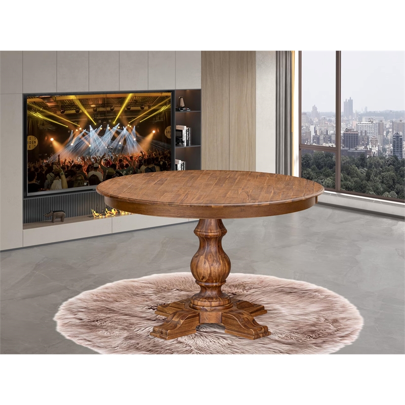 East West Furniture Ferris Modern Dining Table in Walnut Finish