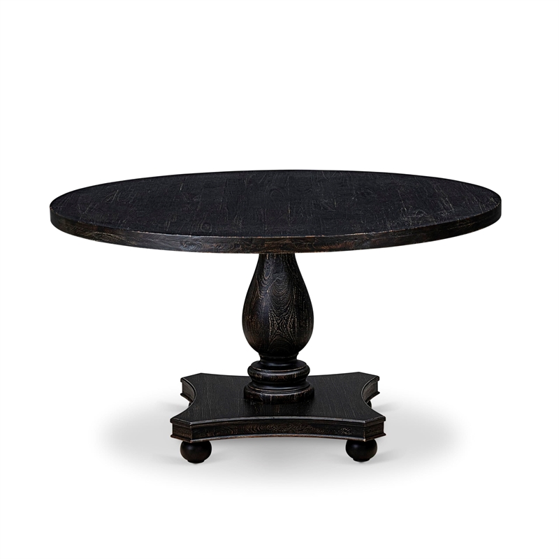 East West Furniture Irving Dining Room Table in Black Finish