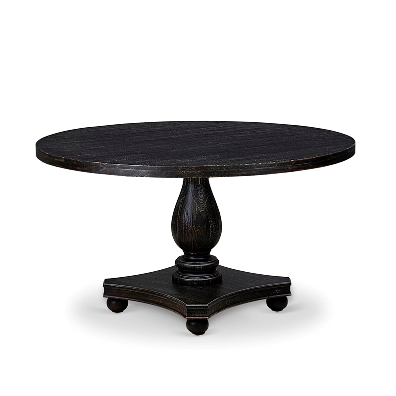 East West Furniture Irving Dining Room Table in Black Finish
