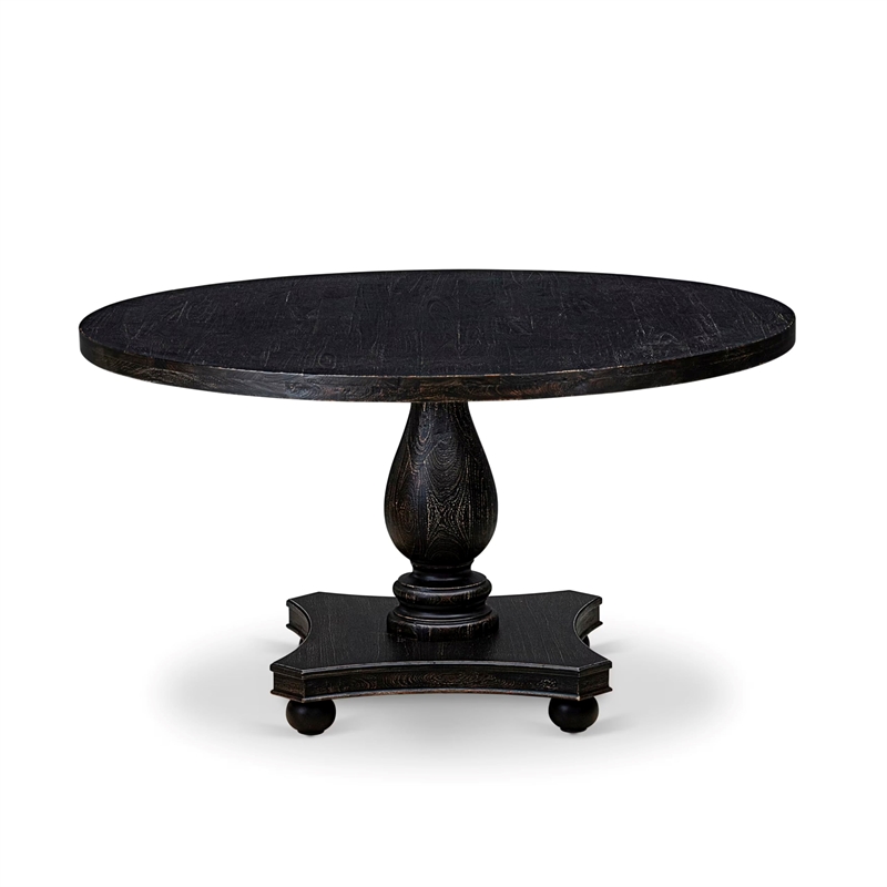 East West Furniture Irving Dining Room Table in Black Finish