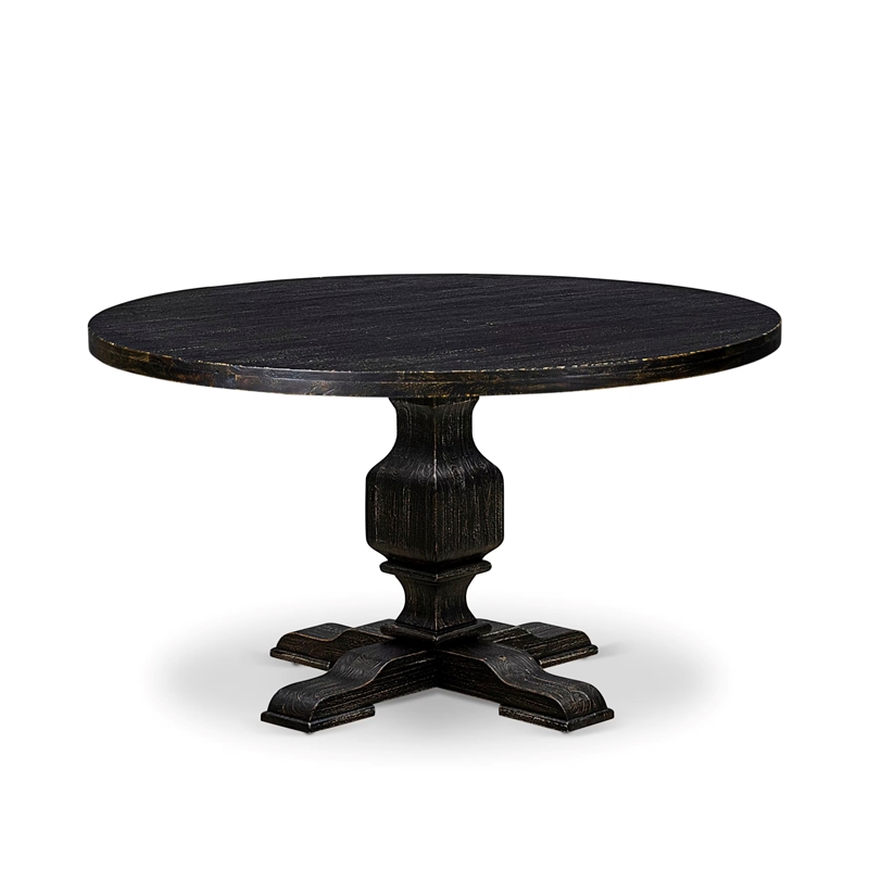 East West Furniture Irving Modern Dining Table in Black Finish