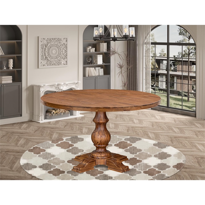East West Furniture Irving Kitchen Dining Table in Walnut Finish