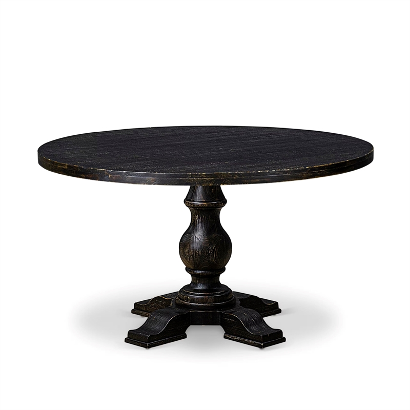East West Furniture Irving Modern Dining Table in Black Finish