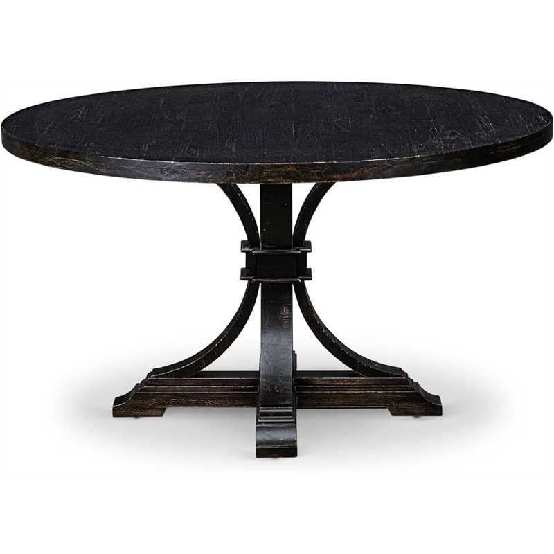 East West Furniture Irving Dining Room Table in Black Finish