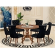 East West Furniture Irving 7-Piece Kitchen Table Set in Walnut Finish