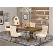 East West Furniture Laneville 5-Piece Kitchen Dining Set in Walnut Finish