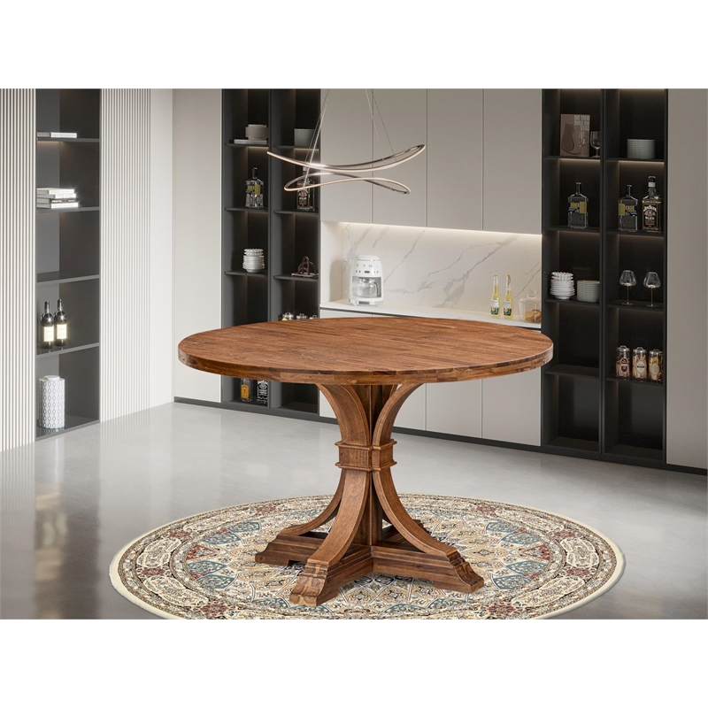 East West Furniture Irving Modern Kitchen Table in Walnut Finish