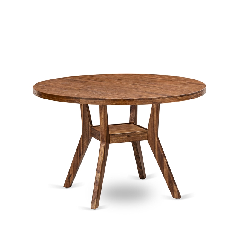 East West Furniture Irving Dining Room Table in Walnut Finish