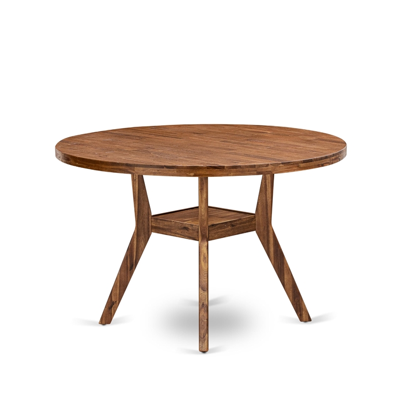 East West Furniture Irving Dining Room Table in Walnut Finish