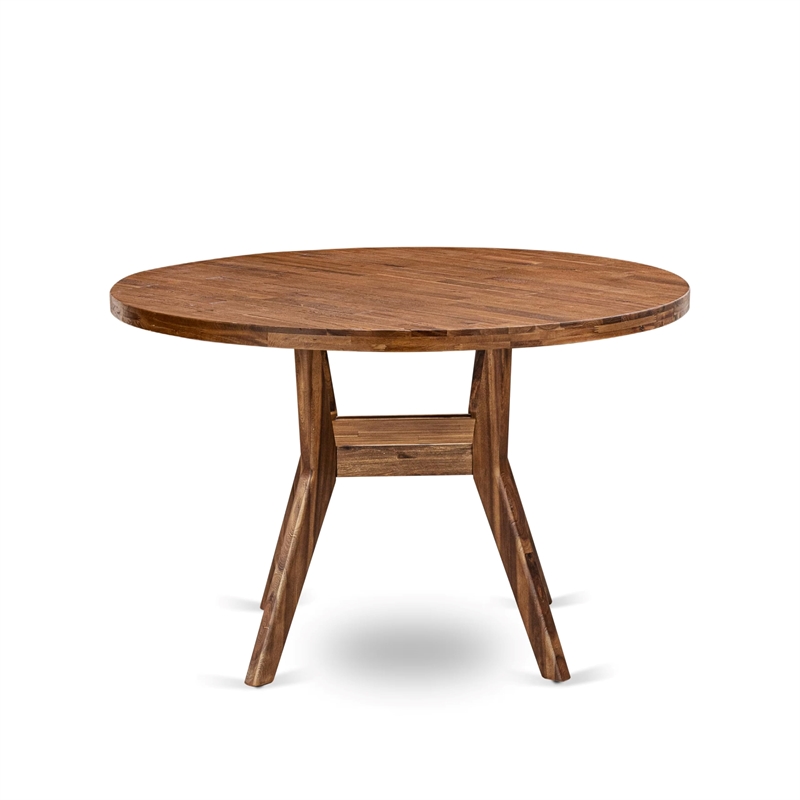 East West Furniture Irving Dining Room Table in Walnut Finish