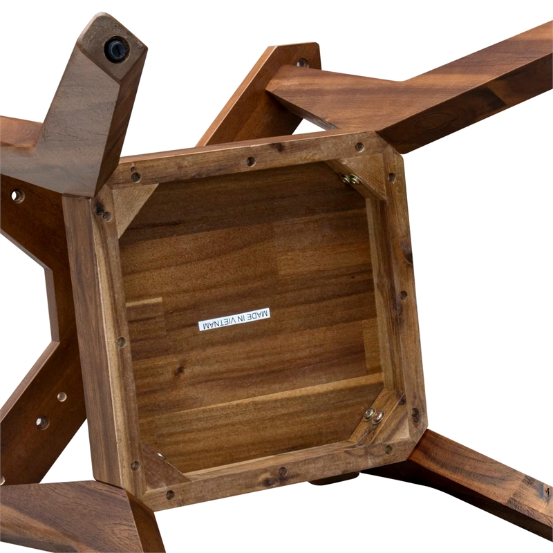 East West Furniture Irving Dining Room Table in Walnut Finish