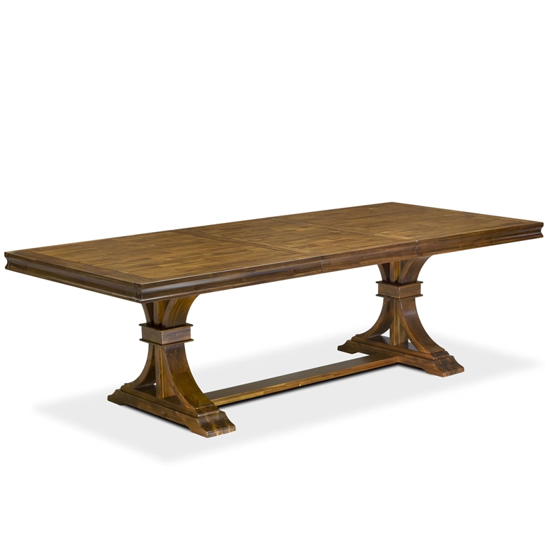 East West Furniture Laneville Modern Dining Table in Walnut Finish