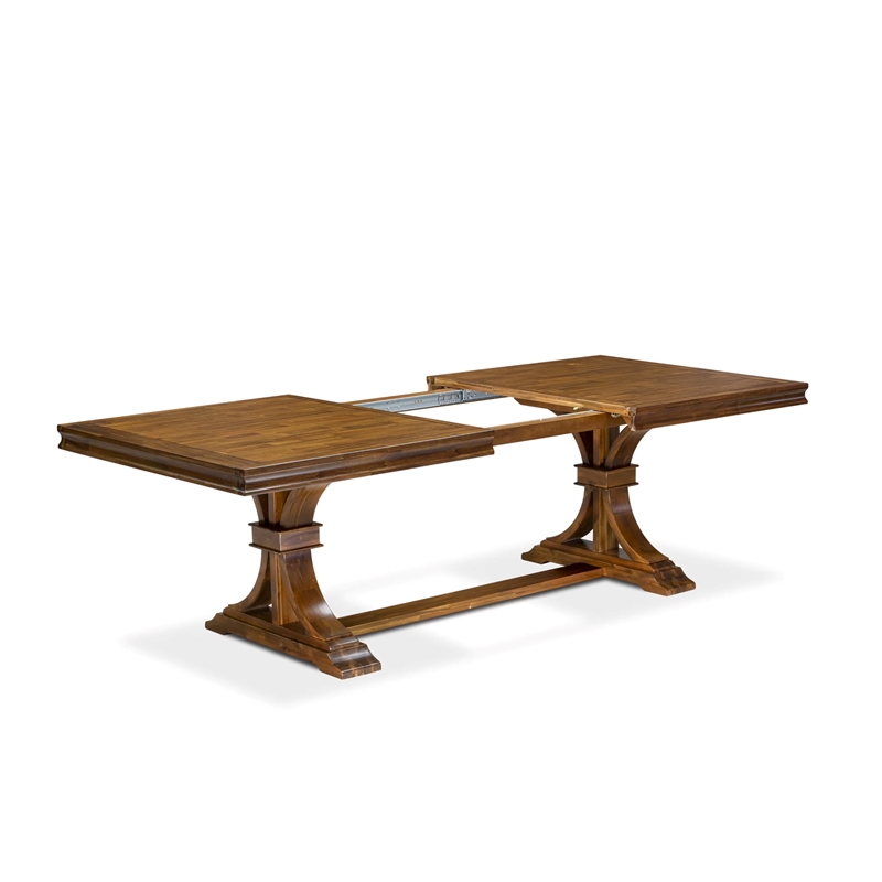 East West Furniture Laneville Modern Dining Table in Walnut Finish