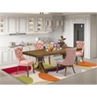 East West Furniture Laneville 5-Piece Dining Table Set in Walnut Finish