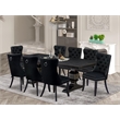 East West Furniture Laneville 9-Piece Kitchen Table Set in Black Finish