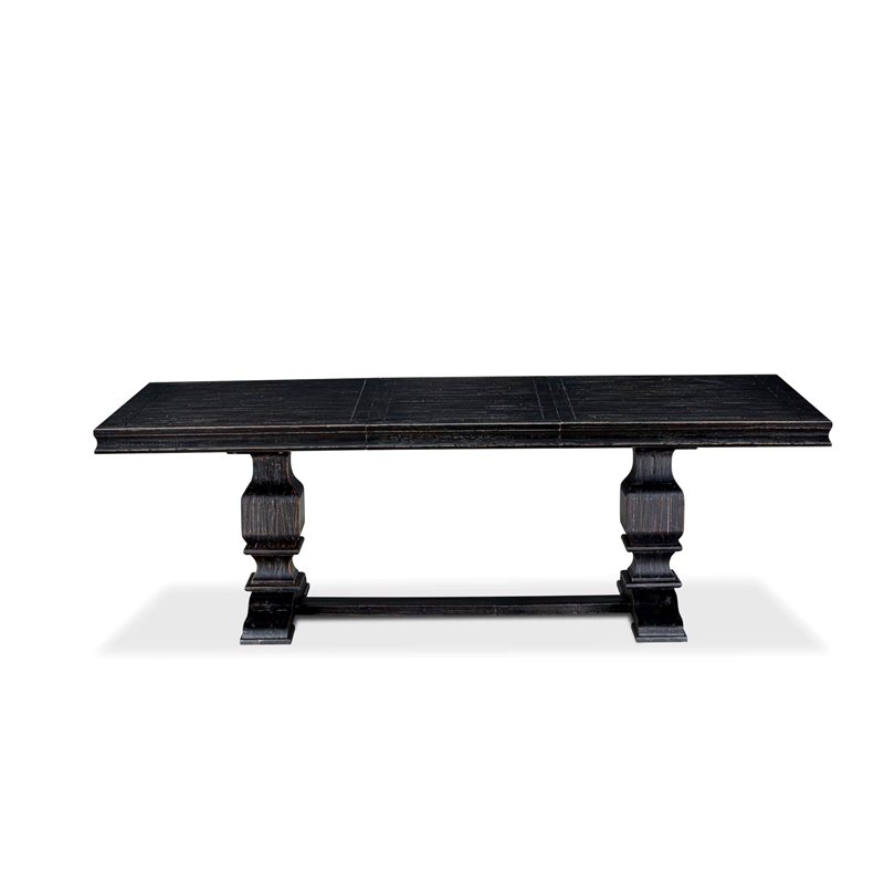 East West Furniture Laneville Modern Dining Table in Black Finish