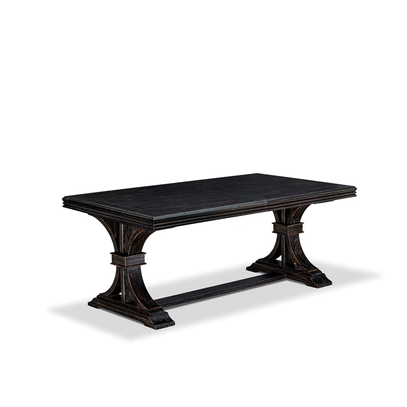 East West Furniture Northcliffe Dinner Table in Black Finish