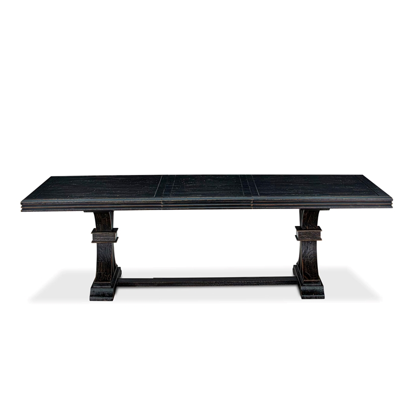 East West Furniture Northcliffe Dinner Table in Black Finish