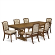 East West Furniture Northcliffe 7-Pc Extendable Modern DiningTable Set in Walnut