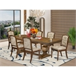 East West Furniture Northcliffe 7-Pc Extendable Modern DiningTable Set in Walnut