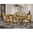 East West Furniture Northcliffe 7-Piece Kitchen Table Set in Walnut Finish