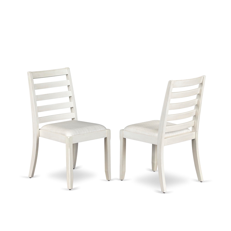East West Furniture Xtenczar 5-Piece Extendable Dining Set in White Finish