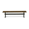 East West Furniture X-Style 6-Piece Kitchen Table Set in Distressed Jacobean