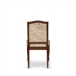 East West Furniture Marshall Parson Dining Chairs in Walnut (Set of 2)