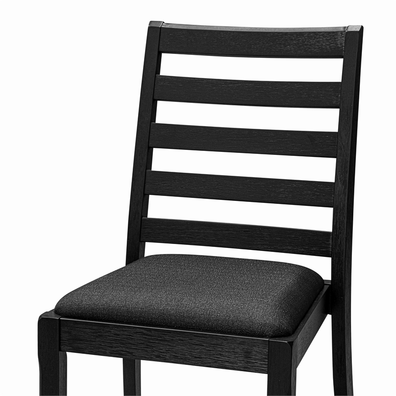 East West Furniture Xtenczar Modern Dining Chairs in Black (Set of 2)