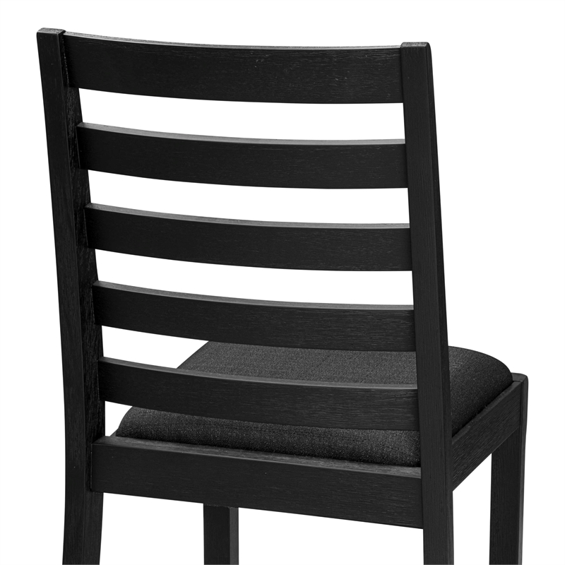 East West Furniture Xtenczar Modern Dining Chairs in Black (Set of 2)