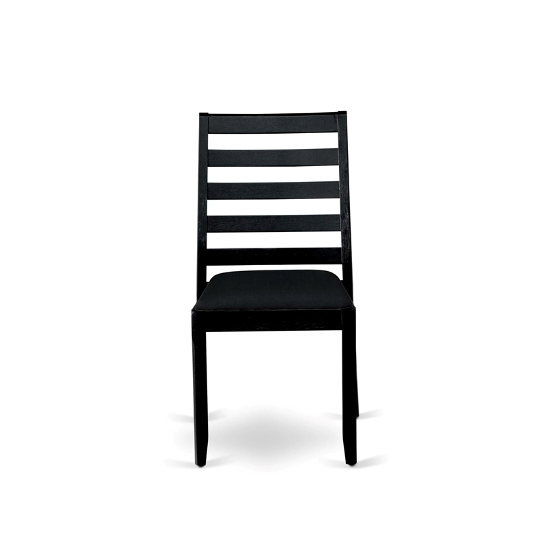East West Furniture Xtenczar Modern Dining Chairs in Black (Set of 2)