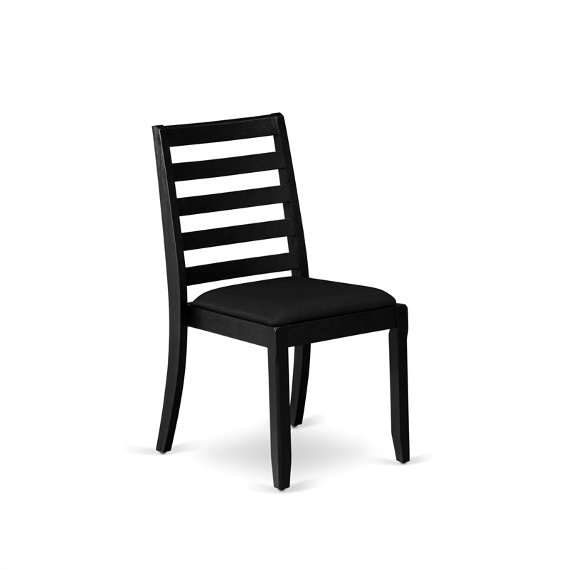 East West Furniture Xtenczar Modern Dining Chairs in Black (Set of 2)