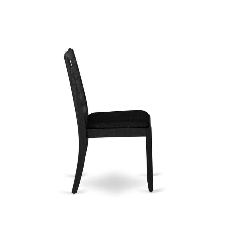 East West Furniture Xtenczar Modern Dining Chairs in Black (Set of 2)