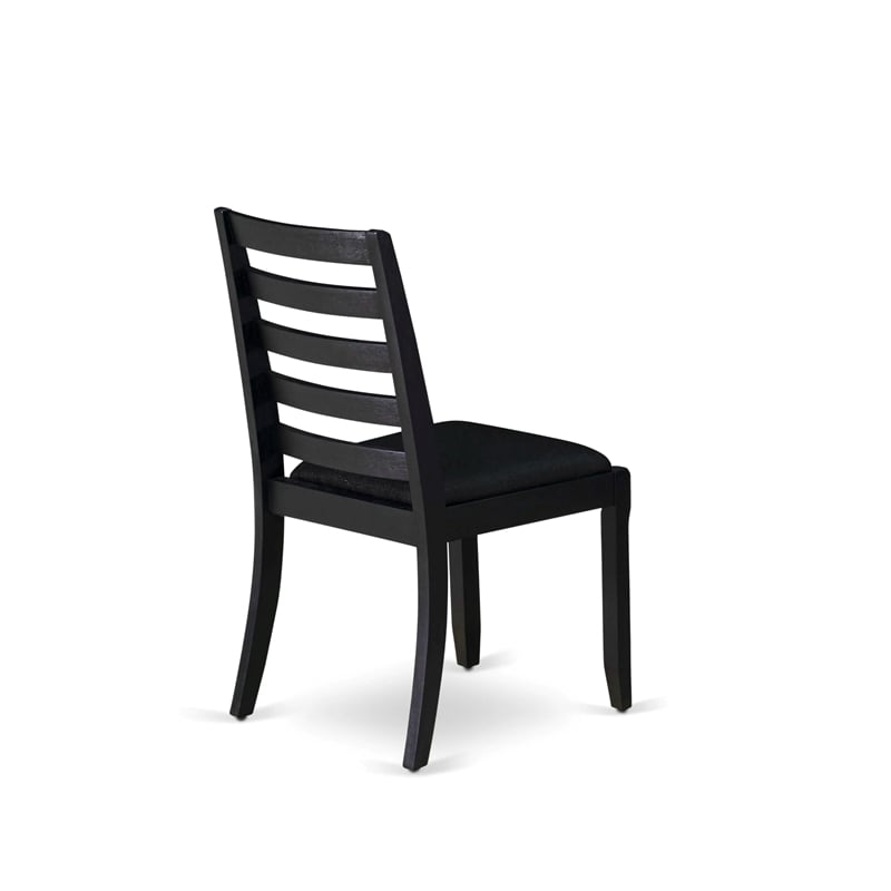 East West Furniture Xtenczar Modern Dining Chairs in Black (Set of 2)