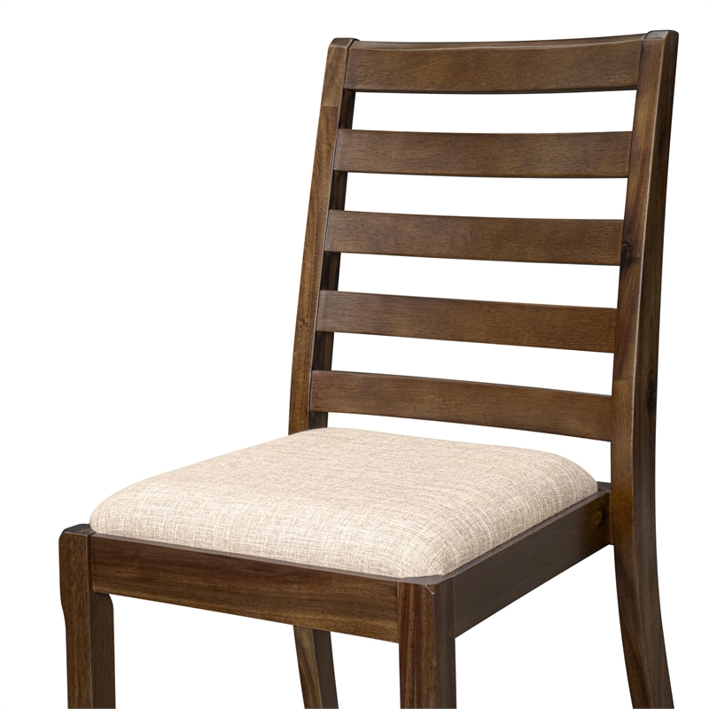 East West Furniture Xtenczar Modern Dining Chairs in Walnut (Set of 2)