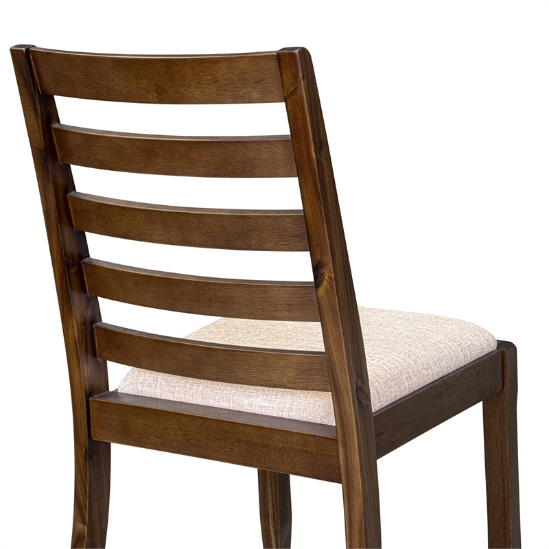 East West Furniture Xtenczar Modern Dining Chairs in Walnut (Set of 2)
