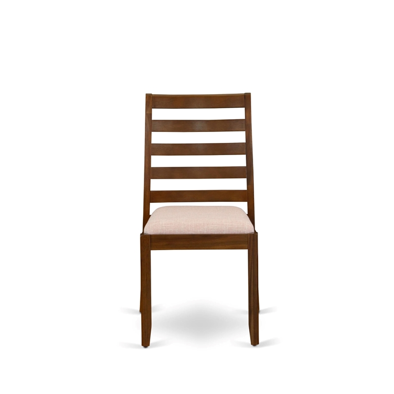 East West Furniture Xtenczar Modern Dining Chairs in Walnut (Set of 2)