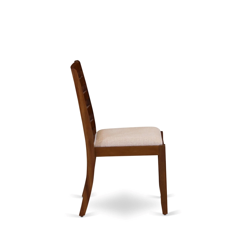 East West Furniture Xtenczar Modern Dining Chairs in Walnut (Set of 2)
