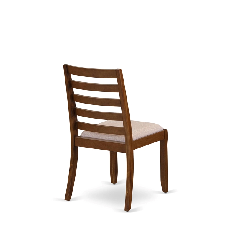 East West Furniture Xtenczar Modern Dining Chairs in Walnut (Set of 2)