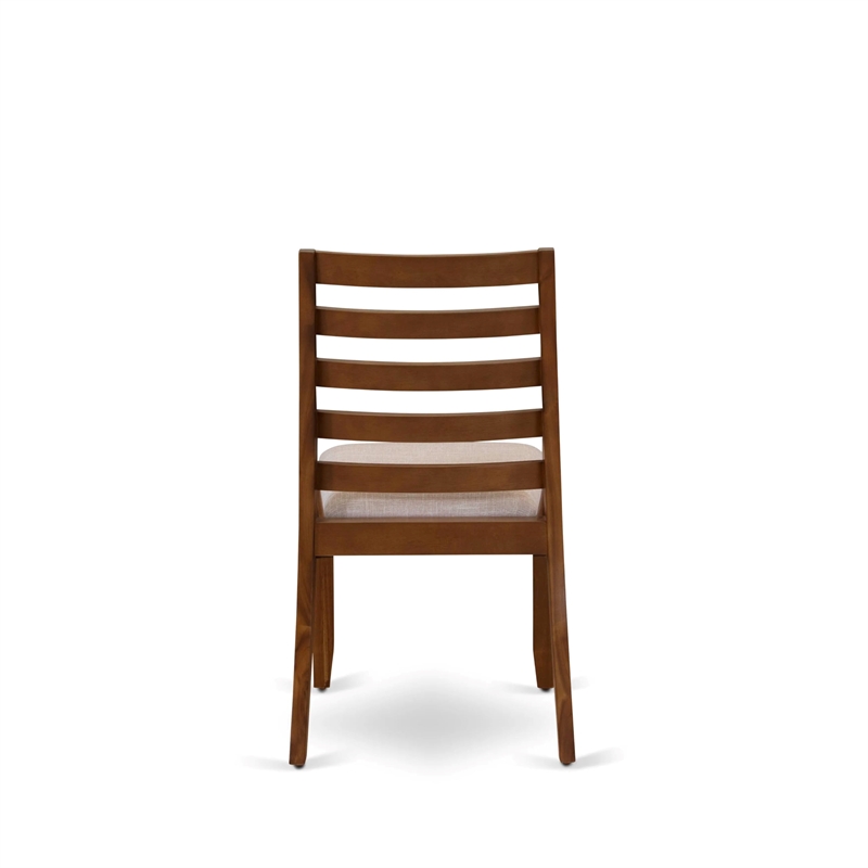 East West Furniture Xtenczar Modern Dining Chairs in Walnut (Set of 2)