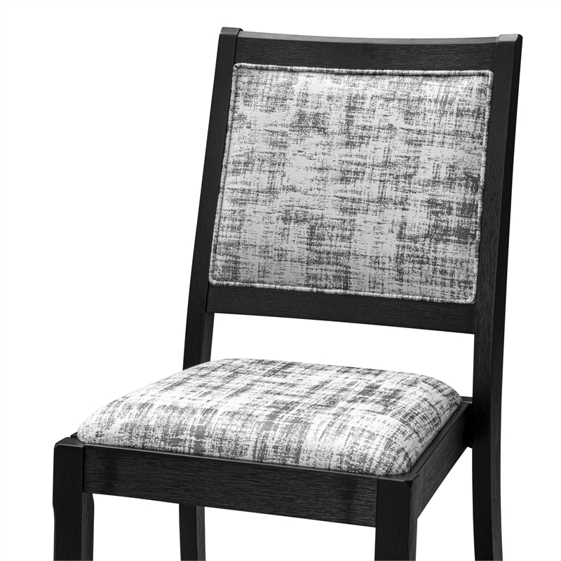 East West Furniture Xtenczar Modern Dining Chairs in Black (Set of 2)
