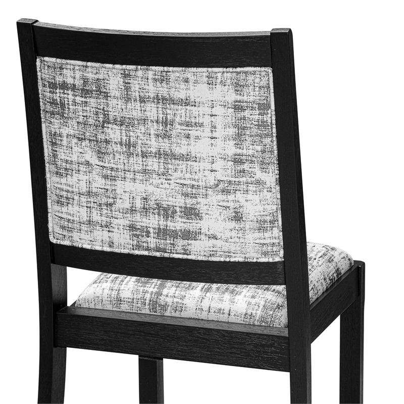 East West Furniture Xtenczar Modern Dining Chairs in Black (Set of 2)